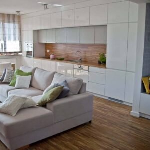 Virtuviniai baldai ID VIRT 22 balta laminuota