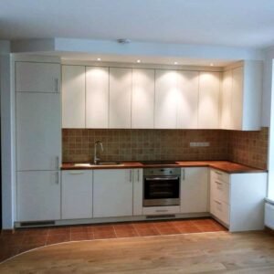 Virtuviniai baldai ID VIRT 26 balta laminuota