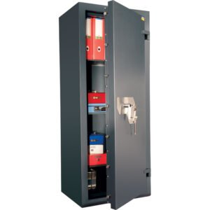 Atsparus įsilaužimams seifas VALBERG FORT 1668 KL (IV klasė) patentuota daugiasluoksnė seifo mechanizmo blokavimas išmušant