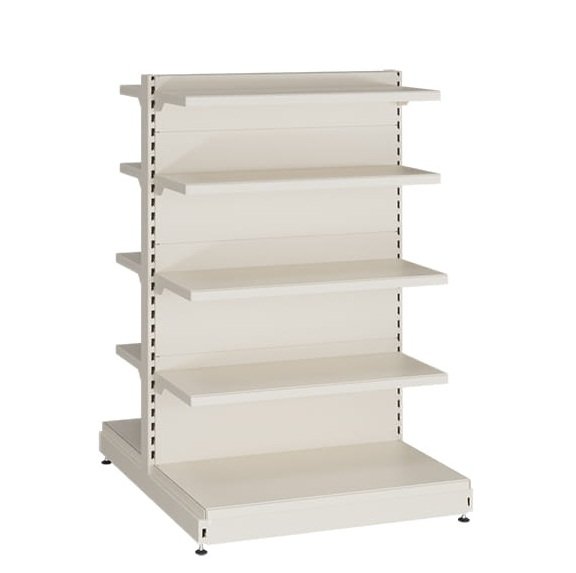 Dvipusė prekybinė lentyna 800×1500 H1500 ( 10 lentynų ) eksponavimui parduotuvės centre prekių