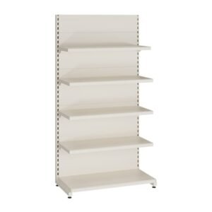 Prekybinė lentyna lygia nugarėle 1000x400 reguliuojamomis atramėlėmis išvaizdžias produktų pakuotes