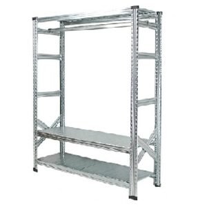 Universalus stelažas lentyna padangoms (1000x400, H=2000) komponentams naudojamas plienas universali naudojimo paskirtis