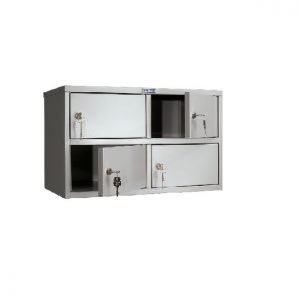 Asmeninių daiktų saugojimo spintelė AMB 30/4 garantinis terminas šviesiai pilka