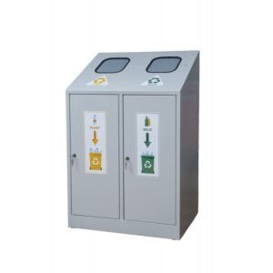 Dviejų dalių atliekų rūšiavimo sistema šviesiai pilka ral7035 garantinis terminas