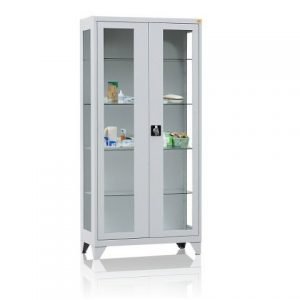 Medicininė spinta stiklinėmis durimis šonais MEDB/2 kreipkitės vadybininką reguliuojamos atramėlės