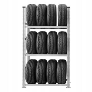 Padangų stelažas (12 padangų) komponentams naudojams plienas cinkuotas paviršius ilgaamžis