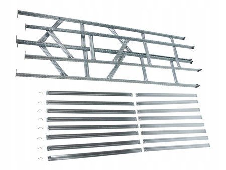 Padangų stelažas (32 padangos) komponentams naudojams plienas atitinka en10204 standartus