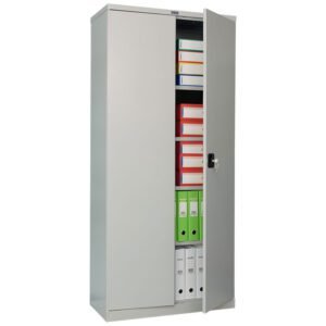 Dokumentų saugojimo spinta CB-22 lentynos tolygiai paskirstyta šviesiai pilka ral7038