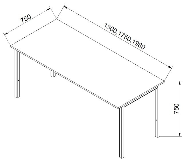 Lengvasis darbastalis MODULUS OFFI 1300 garantinis terminas 24 pagamintos
