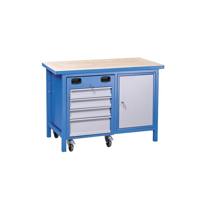 Dirbtuvių darbastalis mobilia spintele MULTI garantinis terminas 24