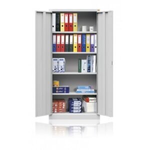 Dokumentų saugojimo spinta BU4.100 lentynos tolygiai paskirstyta suvirinta konstrukcija