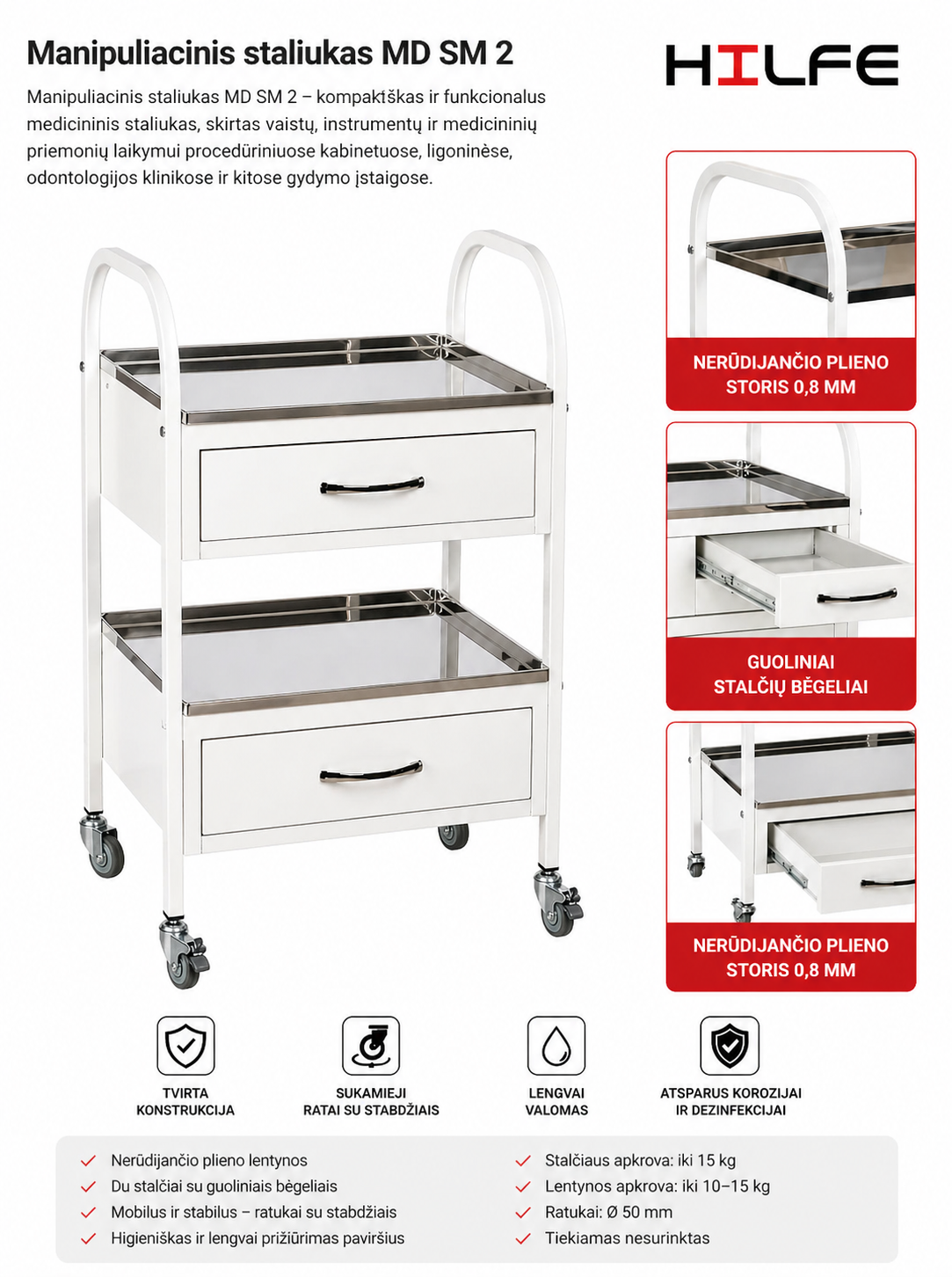 Medicininis staliukas MD SM6